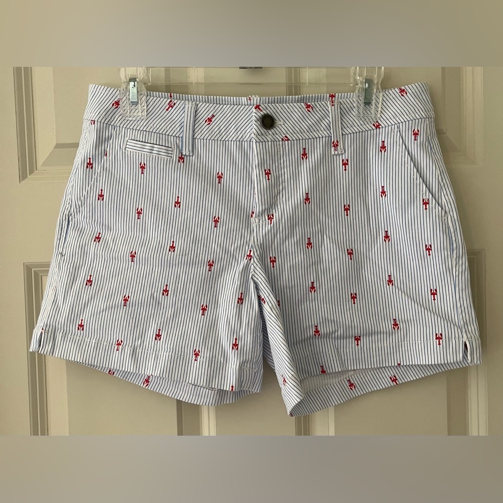 Market & Spruce Blue & White Striped Lobster
Chino Shorts, size 2 nautical